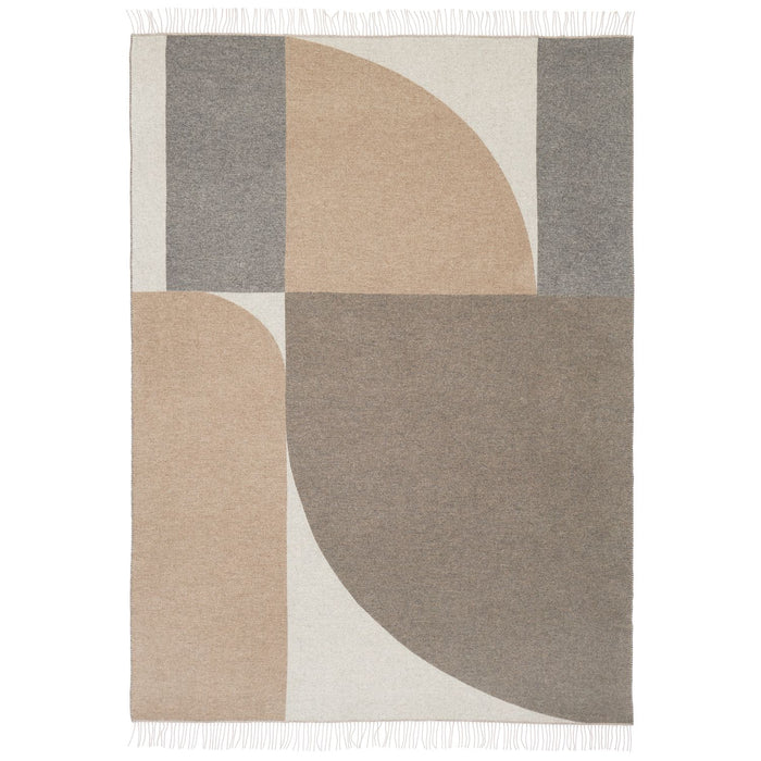 Eagle Products Decke COPENHAGEN, 135x195 cm, mittelgrau, dunkelnatural, weiß
