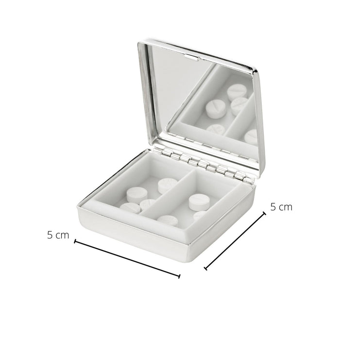 EDZARD Pillendose Lydia 5x5 cm 2 Fächer