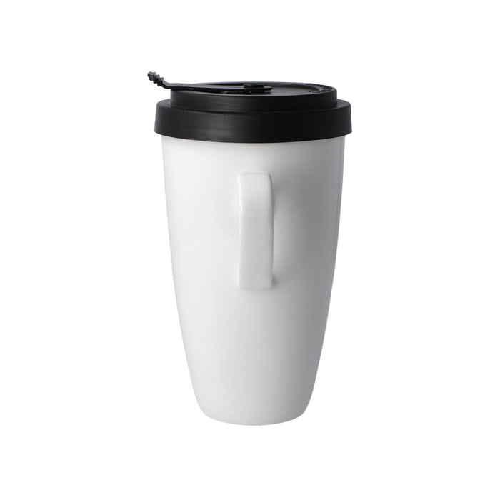 Kaiser weiß mit Henkel Künstlertasse mit Deckel