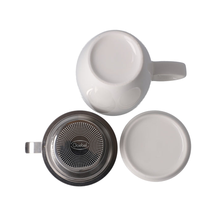 Kaiser weiß Teetasse mit Deckel und Sieb