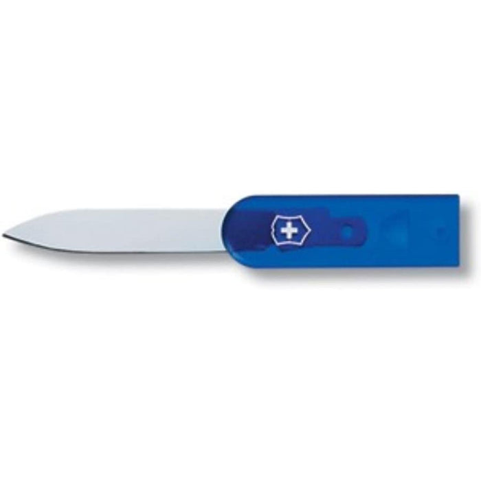 Victorinox Brieföffner Transparent blau m.Kreuz