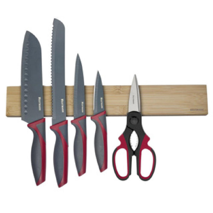 Westmark magnetische Messerleiste Nature – hochwertige Magnetleiste für Küchen-Messer und -Scheren, klingenschonend und sicher, inkl. Befestigungsmaterial – Holz, BPA-frei