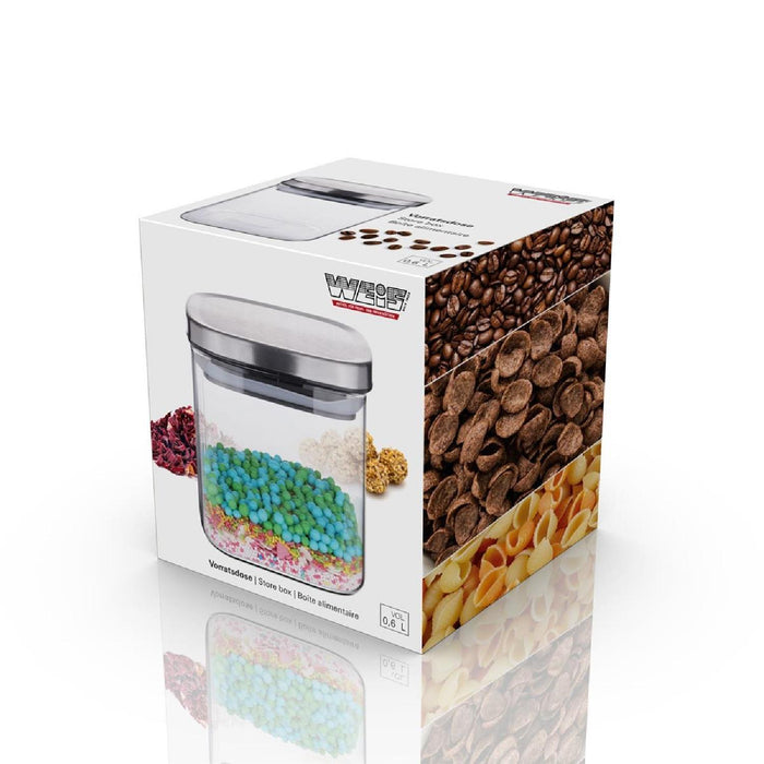 Vorratsdose Borosilikatglas eckig 600 ml