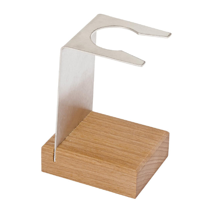 Redecker Rasierpinsel-Ständer,für 1 Pinsel, Buche/Edelstahl