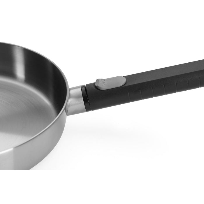 Woll, Logic Steel Flachpfanne, Ø 24 cm, 5 cm hoch, mit abnehmbarem Stiel, Induktion