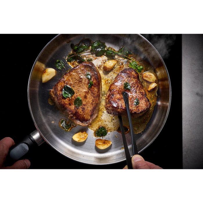 Woll, Logic Steel Wok- und Rührpfanne, Ø 30 cm, 9 cm hoch, mit abnehmbarem Stiel, Induktion