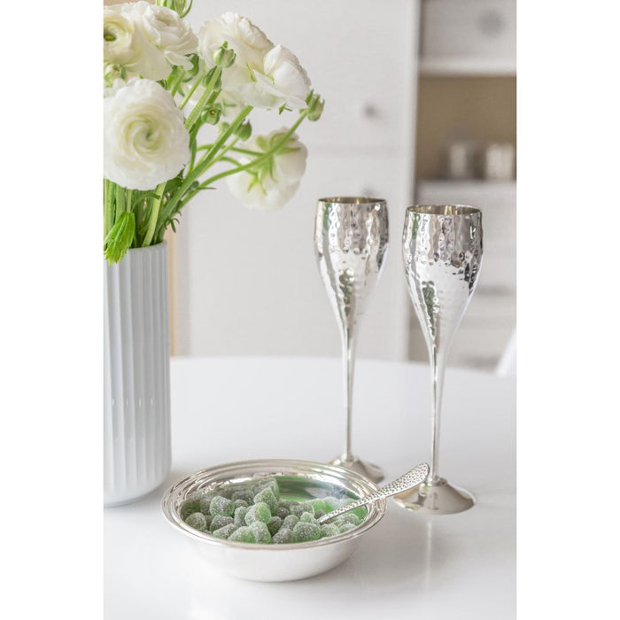 EDZARD Sektkelch Dodo gehämmert 2er Set H 23 cm