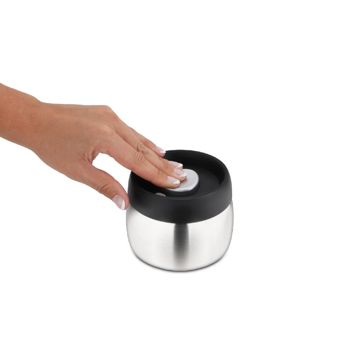 Vorratsdose Edelstahl mit Vakuumierfunktion 450 ml