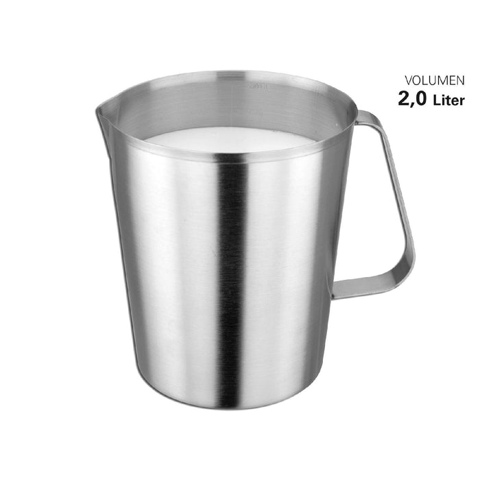 Messbecher Edelstahl satiniert 2 Liter