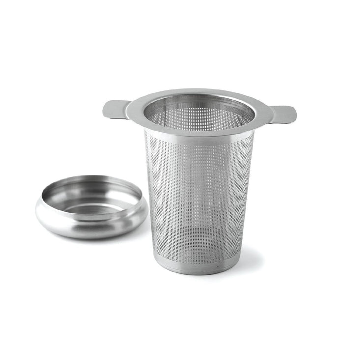 Weis Teefilter aus Edelstahl satiniert inkl. Abtropfschale