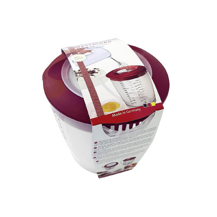 Rührbecher mit Deckel, »Helena«, 1,4 l, rot