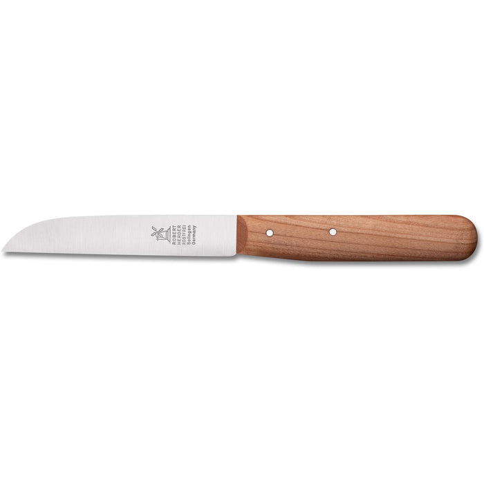 Windmühlenmesser Gemüsemesser "Klassiker", groß, rostfrei, feingepließtet, Griff Kirschholz, geölt, in BioSicht