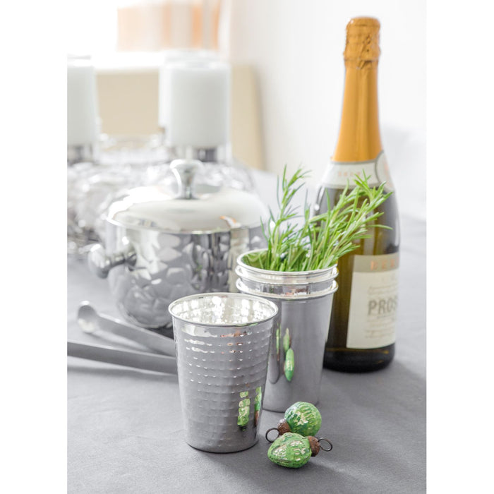 EDZARD Becher Mido gehämmert 4er Set H 10 cm