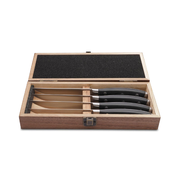 Weis Steakmesser mit Holzgriff - Set 4 in Holzbox akmesser