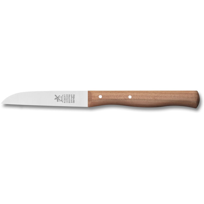 Windmühlenmesser Gemüsemesser "Klassiker", mittel, rostfrei, feingepließtet, Griff Kirsche, in Biosicht-Verpackung