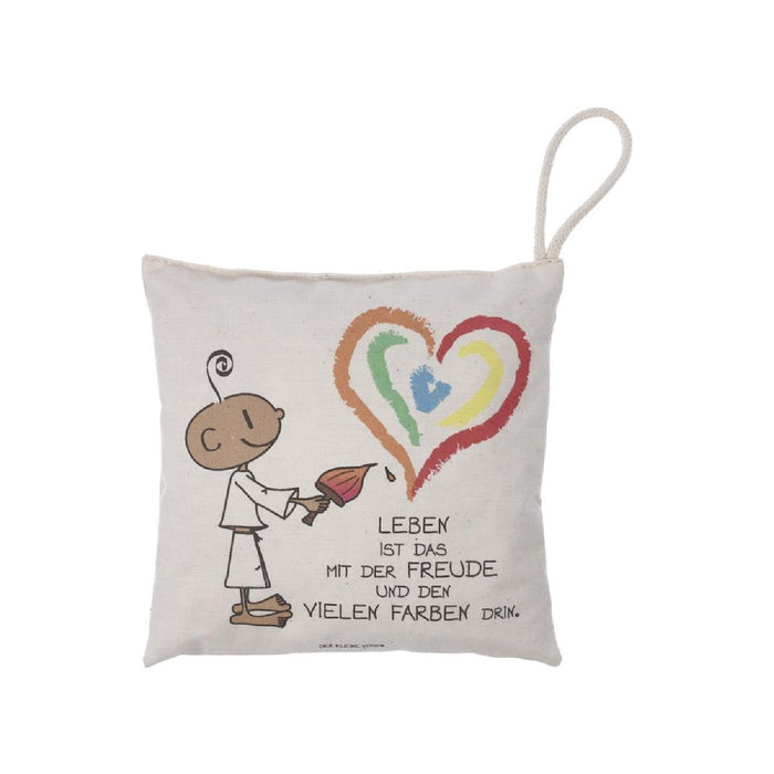 Goebel Bio Duft-, Zirben- und Lavendelkissen Der kleine Yogi - "Leben ist das mit der Freude" - Bio-Lavendelkissen