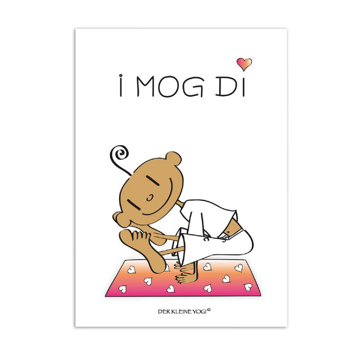 Goebel Postkarten Der kleine Yogi - "I mog di" - Postkarte