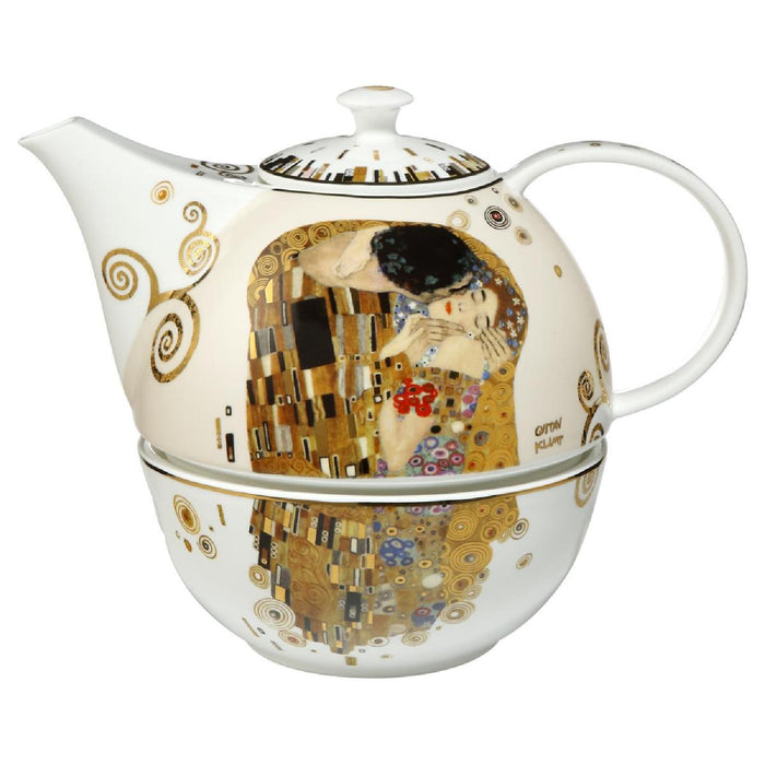 Goebel Gustav Klimt  - Der Kuss - Teekanne mit Stövchen