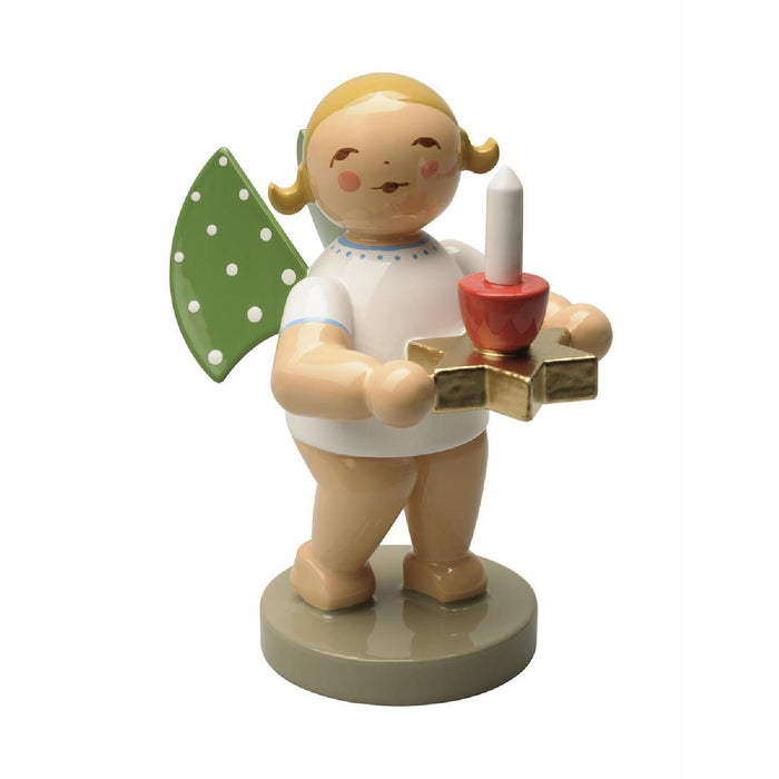 Wendt & Kühn Engel mit Sterntülle und Kerze, rot