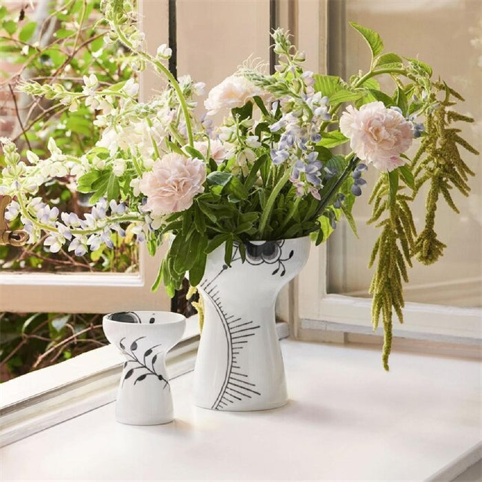 Royal Copenhagen Black Fluted Mega Vase 19cm