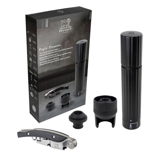 Peugeot Pop'n' Preserve Set Sommelier Malbec & Pumpe Preserve Duo