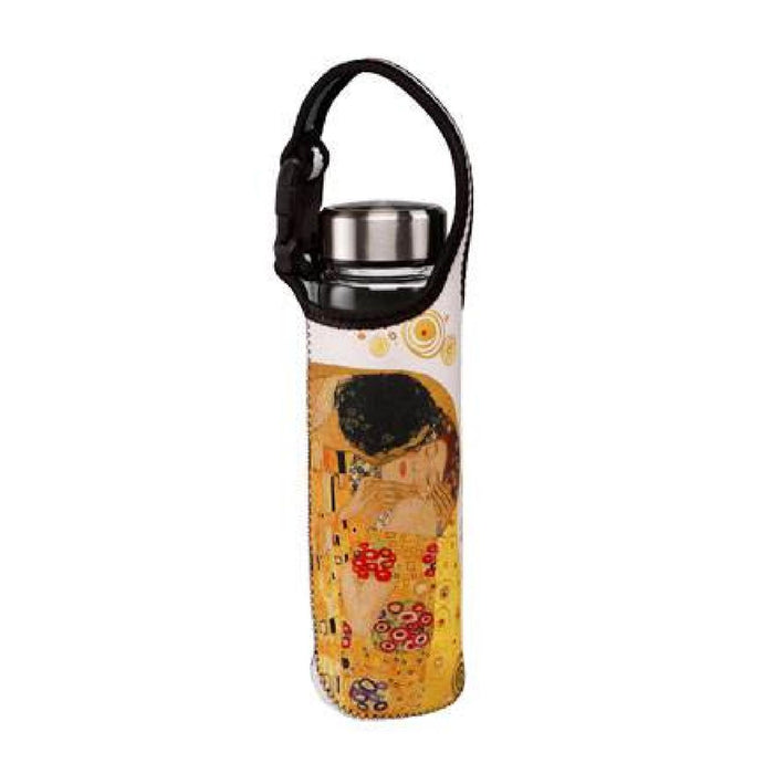 Goebel Gustav Klimt  - "Der Kuss" - Glasflasche mit Neoprenhülle