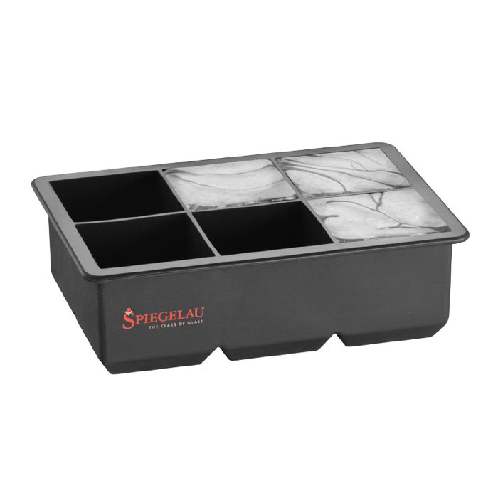 Spiegelau Perfect Ice Cube Set: 2 Longdrinkgläser + 1 Maxi Eiswürfelform