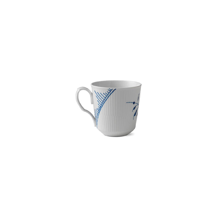 Royal Copenhagen Mega Blau Gerippt Cafe Latte Becher 46 cl