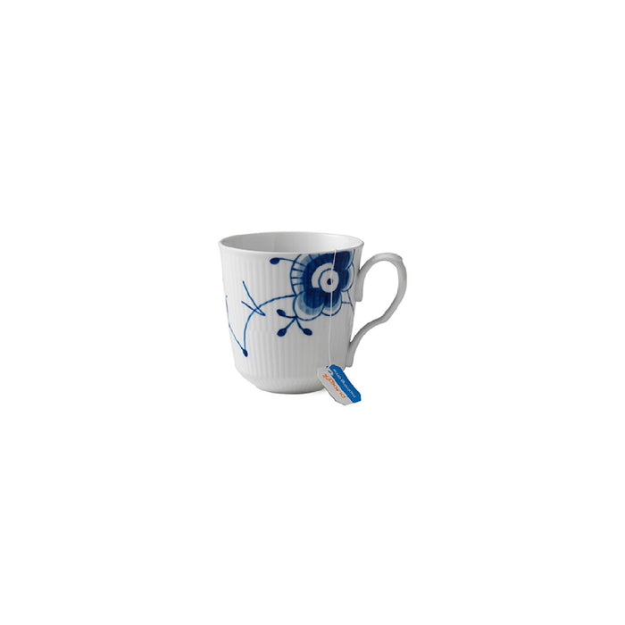 Royal Copenhagen Mega Blau Gerippt Cafe Latte Becher 46 cl