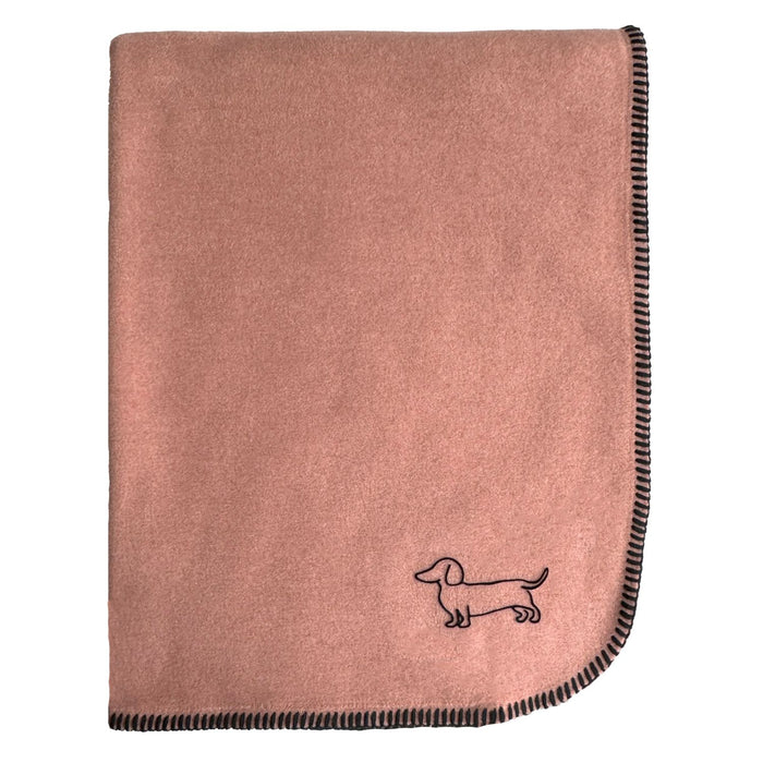 Eagle Products Decke POLDI XS, 80x100 cm, rosewood (Flockdruck Dackel und Kammstich schwarz)