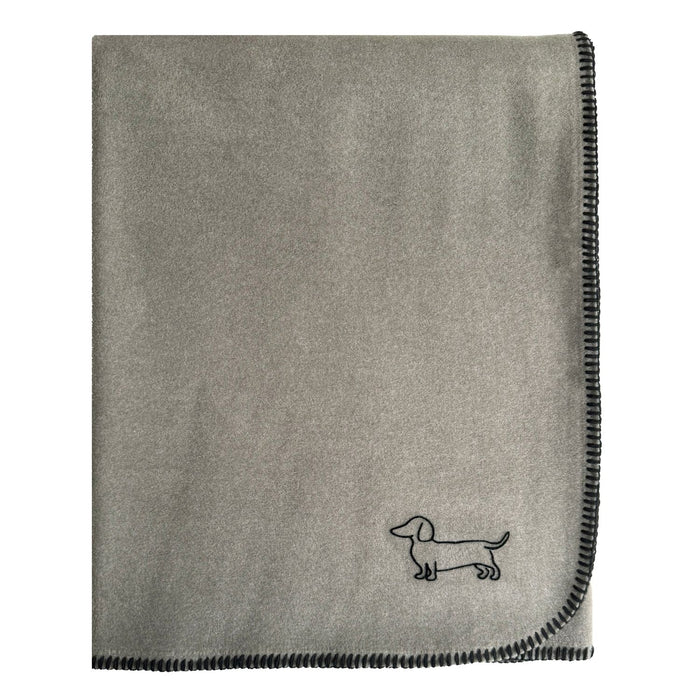 Eagle Products Decke POLDI, 100x160 cm, agave (Flockdruck Dackel und Kammstich schwarz)