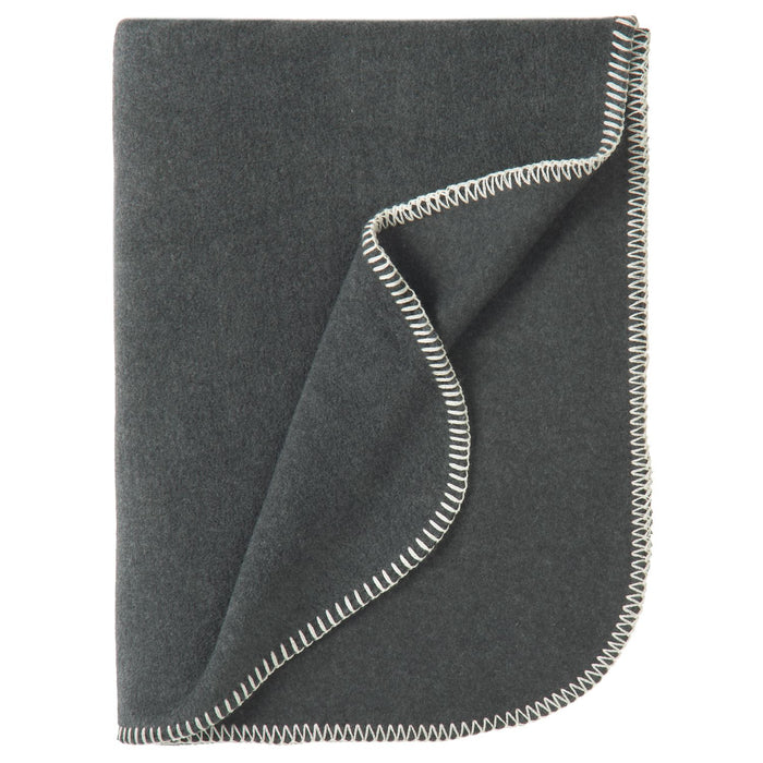 Eagle Products Decke LISSY small, 100 x 160 cm, anthrazit, Kammstich weiß