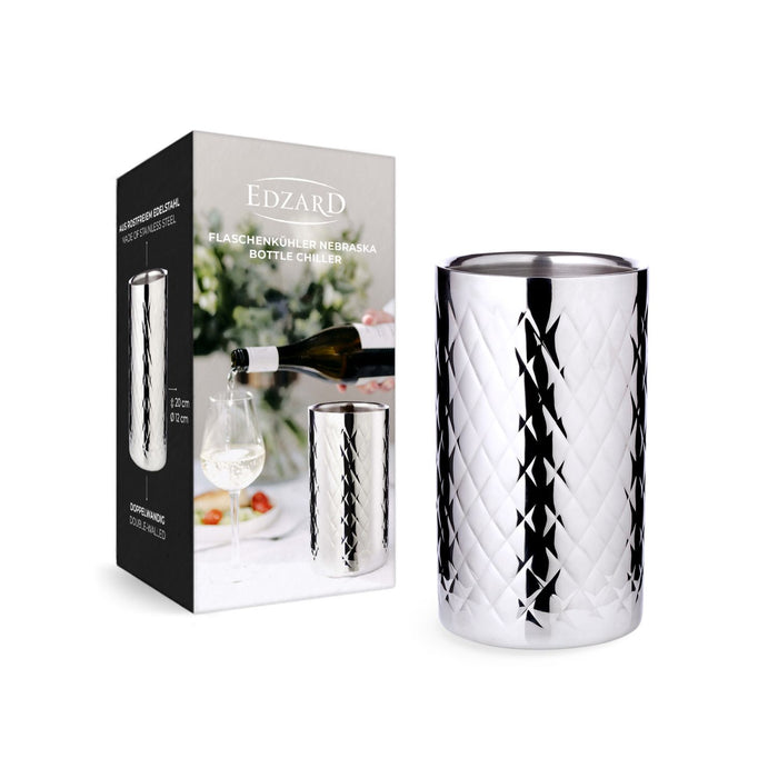 EDZARD Weinkühler Nebraska ribbed H 20 cm