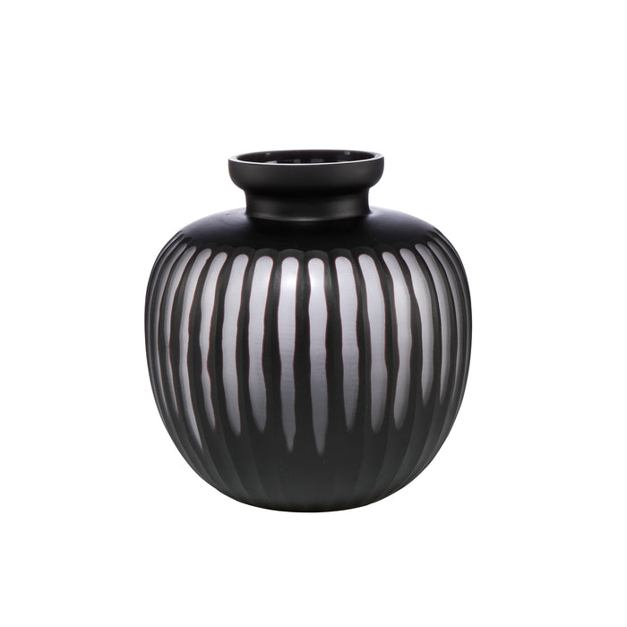 Goebel Black Carved Vase