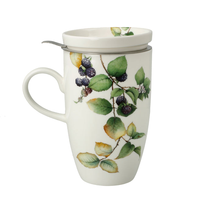 Goebel Blaumeisen Teetasse mit Deckel und Sieb