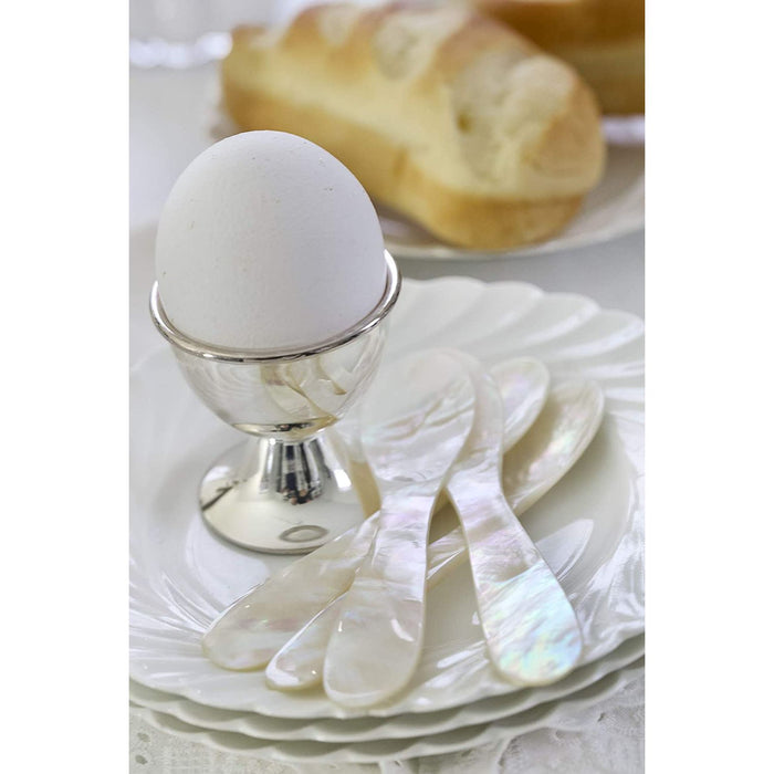 EDZARD Eierlöffel Perlmutt rund 2er Satz L 11 cm