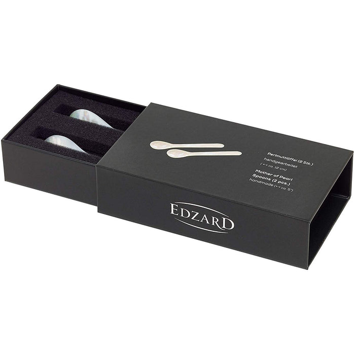 EDZARD Eierlöffel Perlmutt rund 2er Satz L 11 cm