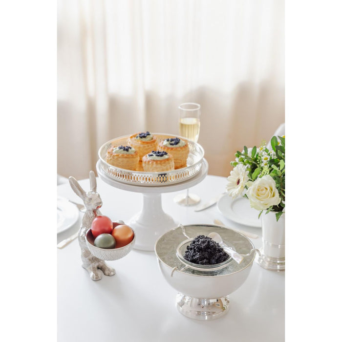 EDZARD Eierlöffel Perlmutt eckig 2er Satz L 11 cm