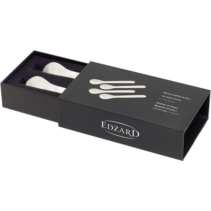 EDZARD Eierlöffel Perlmutt rund 4er Satz L 11 cm