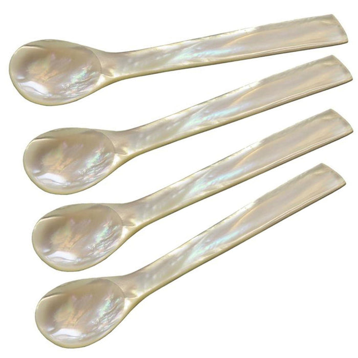 EDZARD Eierlöffel Perlmutt eckig 4er Satz L 11 cm