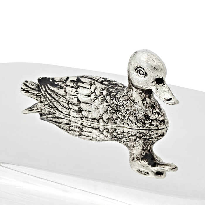 EDZARD Butterdose Ente m. Messer L 18 cm