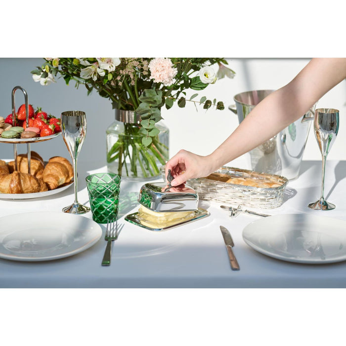 EDZARD Butterdose Fasan m. Messer L 18 cm