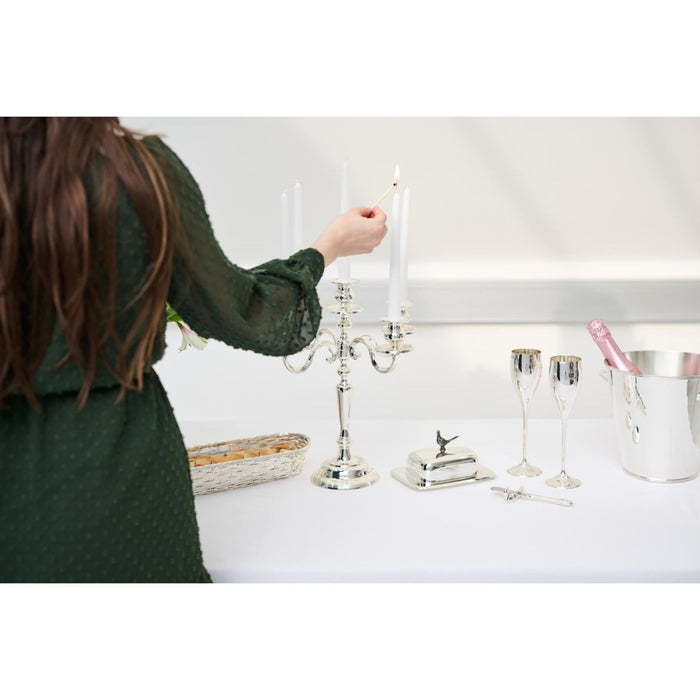 EDZARD Butterdose Fasan m. Messer L 18 cm