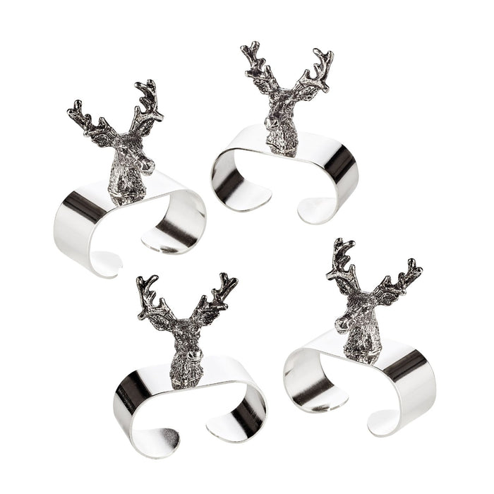 EDZARD Serviettenring Hirsch 4er Satz L 5 cm