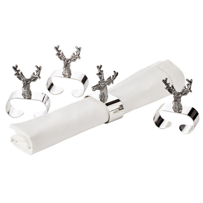EDZARD Serviettenring Hirsch 4er Satz L 5 cm