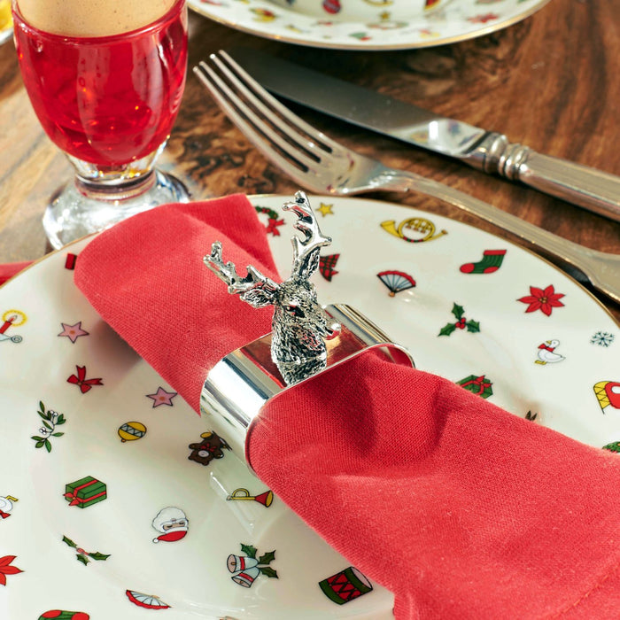 EDZARD Serviettenring Hirsch 4er Satz L 5 cm