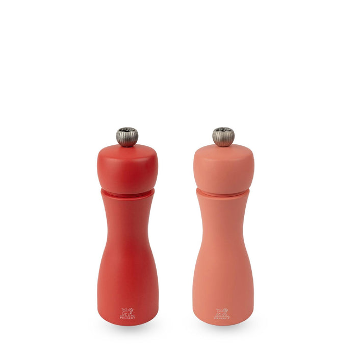 Peugeot TAHITI FEUER Duo Pfeffer- und Salzmühle aus Holz, 15 cm, 2er Set
