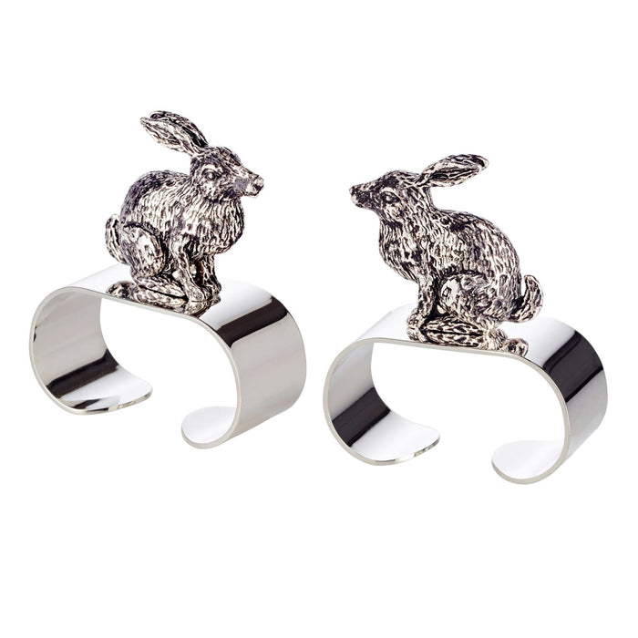 EDZARD Serviettenring Hase sitzend 2er Satz L 5 cm