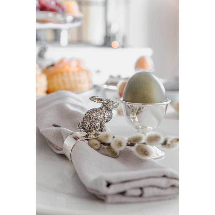 EDZARD Serviettenring Hase sitzend 2er Satz L 5 cm