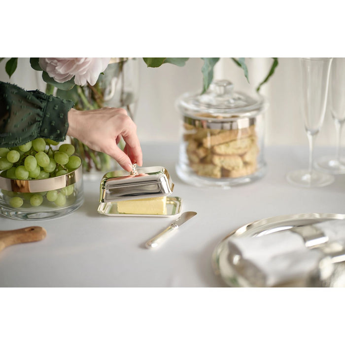 EDZARD Butterdose Mary mit Messer 8x13 cm